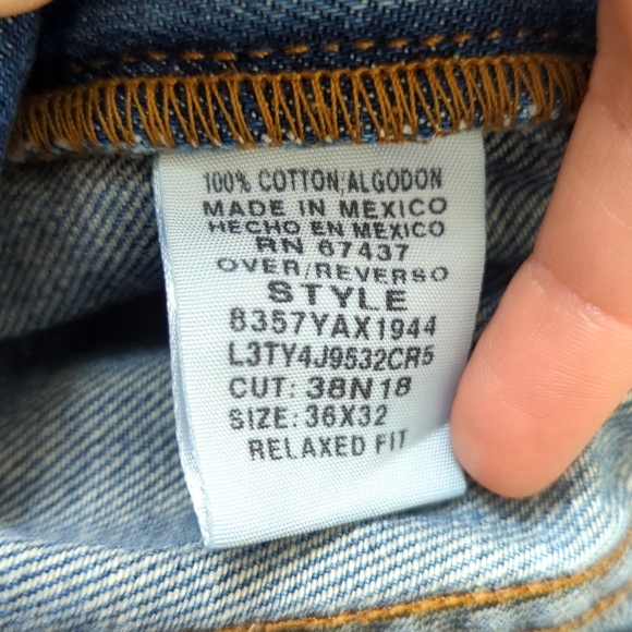 Polo Ralph Lauren 90's Vintage Medium Wash Relaxed Fit Straight Leg Jeans 36x32 - Picture 8 of 14